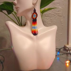 This is a beautiful pair of beaded earrings